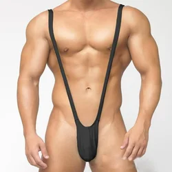 Men Beach Swimming Swimwear Thong Suspender Underwear Bodysuit Fashion Quick Dry Penis Pouch Thong Mens