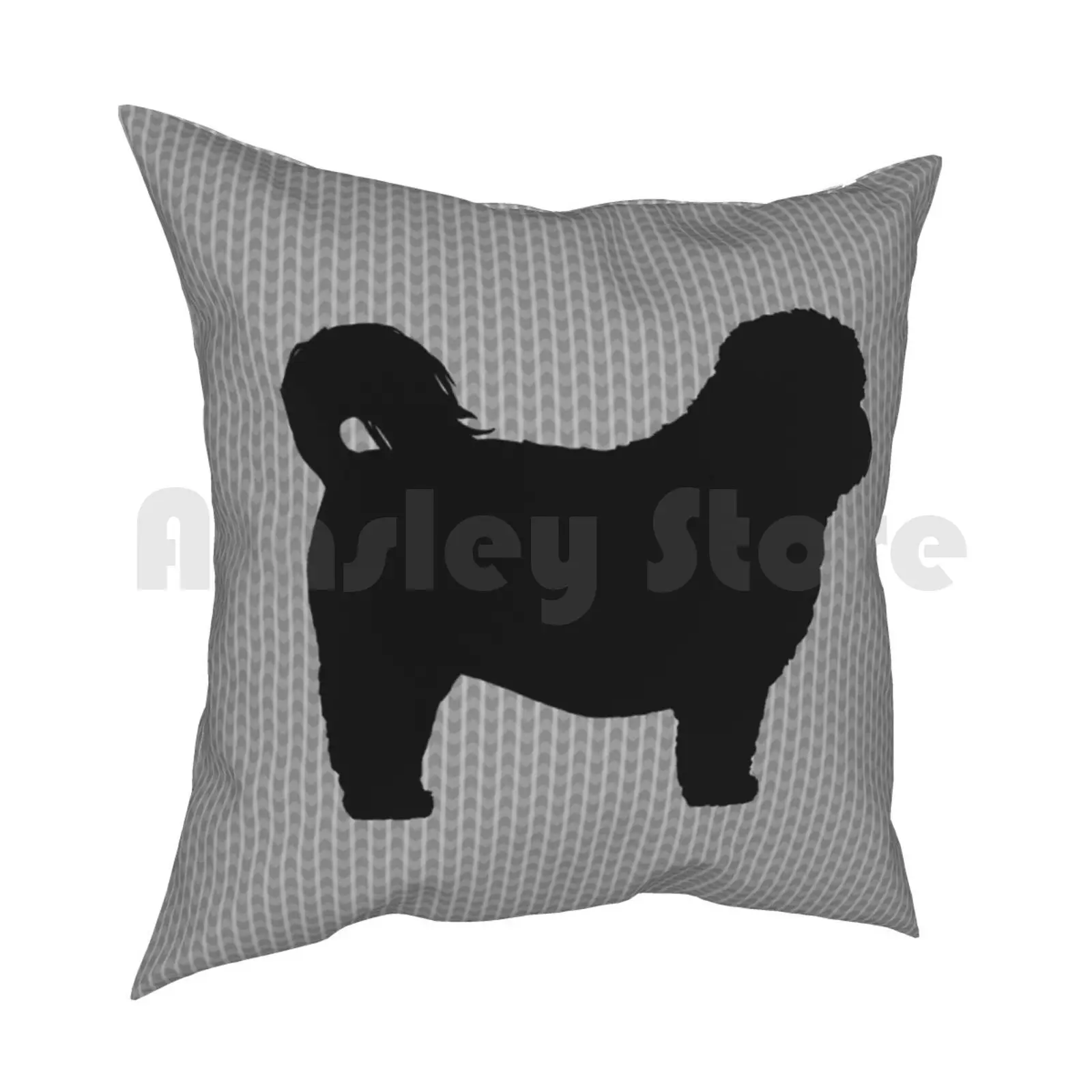 Black Shih Tzu Dog Silhouette ( S ) Pillow Case Printed Home Soft DIY Pillow cover Shih Tzu Shihtzu Shitzu Shitsu Shi Tzu