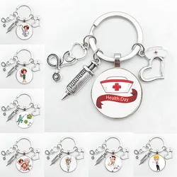 1 Piece Nurse Keychain Physician Assistant Keychain Medical Keychain Stethoscope Syringe Amulet Car Keychain Men And Women Jewel