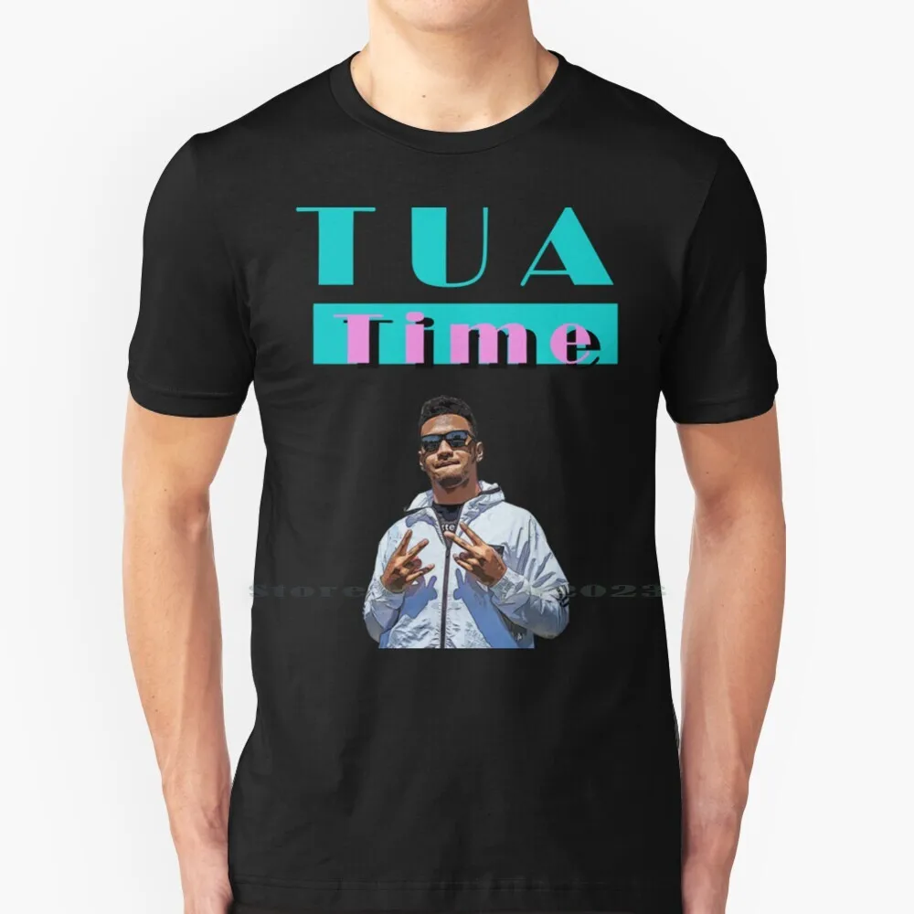 Tua Time T-Shirt reine Baumwolle große Größe Miami Draft Fußball Tua Delfine South Beach Draft Purpur