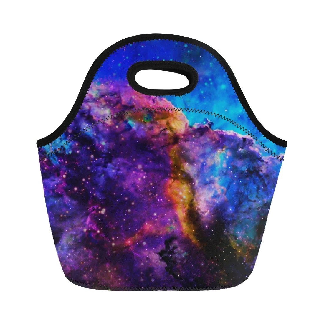 

Fresh Cooler Bags Galaxy Print Portable Zipper Thermal Lunch Bags For Family Dinner Container Lunch Box Tote Food Bento Bag