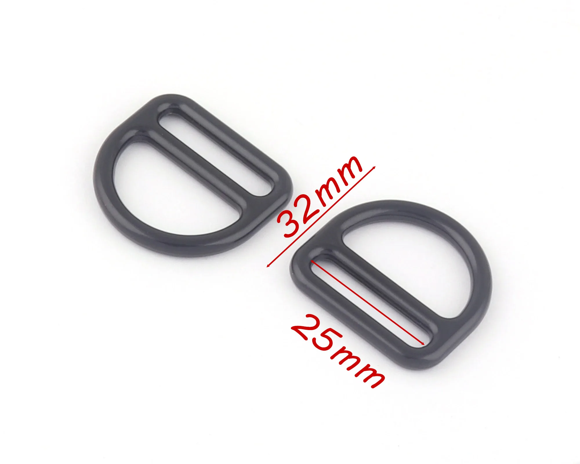 25mm Black Belt Adjuster Slide Buckles,Triangle Metal Dog Collar Purse Backpack Buckle,Strap Buckle Handbag Webbing For Hardware