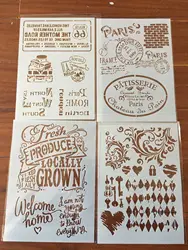 4pcs / set A4 Stamp camera flowers Stencils Painting Coloring Embossing Scrapbook Album Decorative Template
