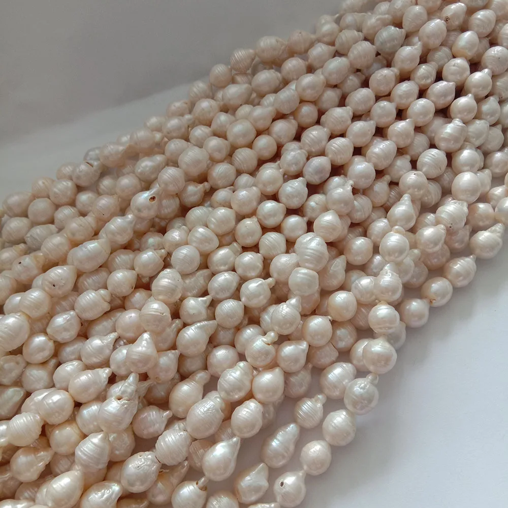 

16 inch 11-12 mm 100% Nature freshwater loose pearl with tear drop baroque shape, BIG KESHI BAROQUE shape pearl