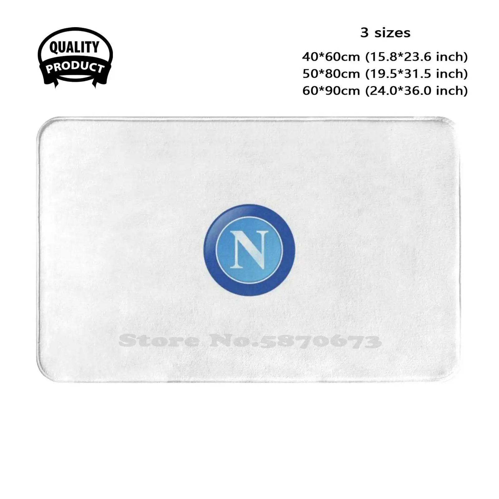 Napoliforever Soft Cushion Home Carpet Door Mat Car Rug Napoli squadrre Calcio Pallone