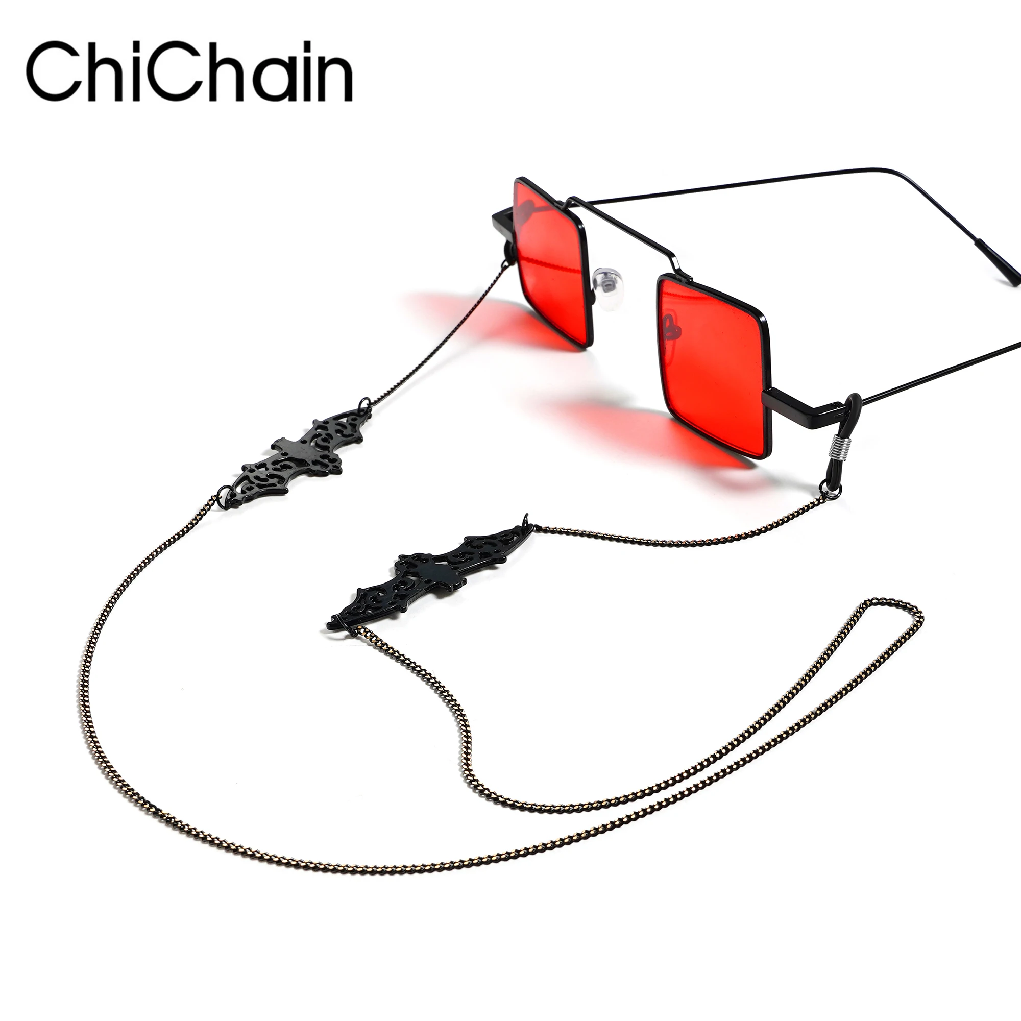 Women Retro Black Bat Sunglass Chains Lanyards Eyewear Accessories Sunglasses Reading Glasses Strap Cord Glasses Hanging Rope