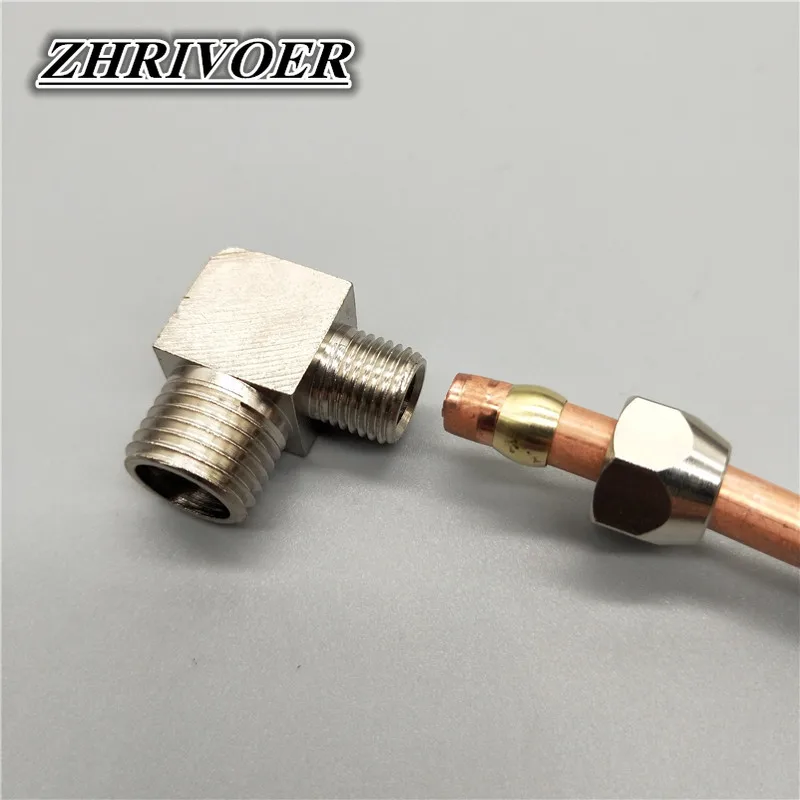 تركيبات هوائية ذكر الموضوع 1/8 "1/4" 3/8 "1/2" الكوع النحاس صالح 4 6 8 10 12 14 16 مللي متر OD أنبوب مقرنة محول موصل