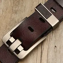 Men Leather Belt Genuine Leather Luxury Pin Buckle #6