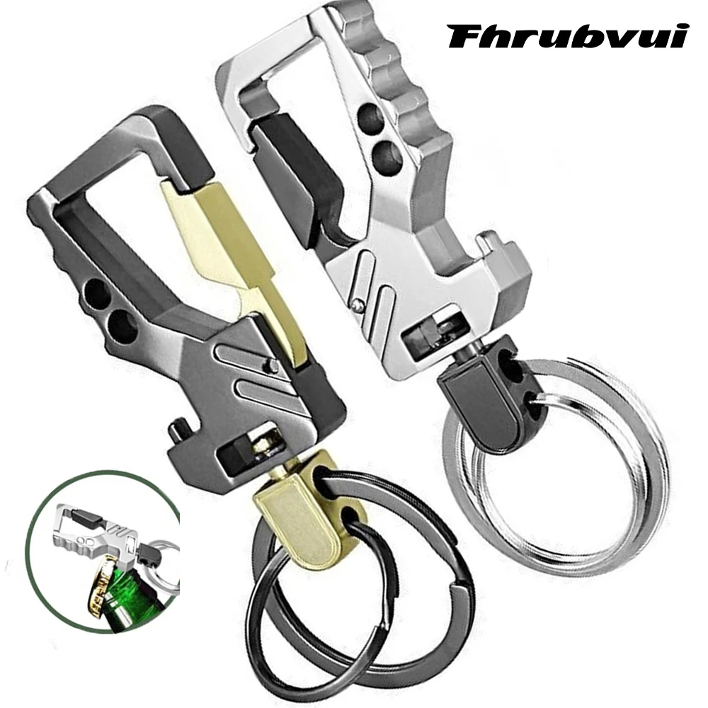 

Carabiner Keychain Stainless Steel Multitool Tactical Emergency Survival Gear Bottle Opener Backpack Tool Key Ring Multi Tool