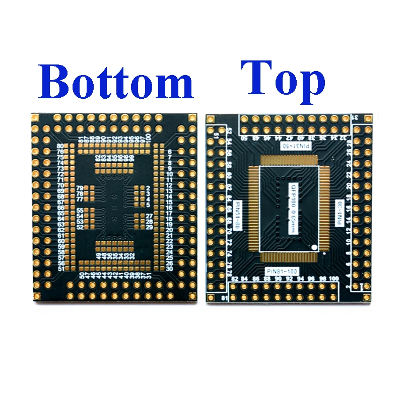 Adaptateur PCB QFP100 à DIP100 IC, 0.65mm, carte QFP