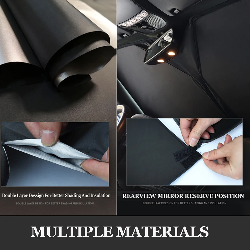 Car Special Front Windshield Sunshade Double Insulation Custom Made Fit For Volkswagen Passat B6/B8-Variant T-Roc CC Caddy Atlas view 3