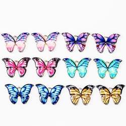 10pcs/lot Colorful Enamel Butterfly Charms Handmade DIY Earrings Necklace Jewelry Accessories Supplies