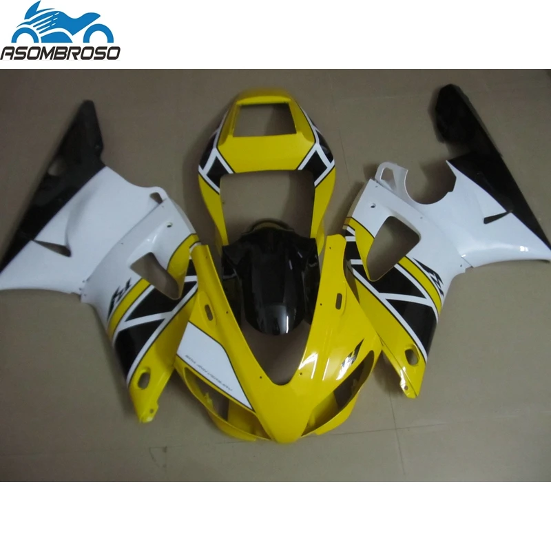 

Lowest Price Motorcycle Bodywork fairings for YAMAHA R1 fairing kit 1998 1999 white yellow black fairing set YZFR1 98 99 HP18