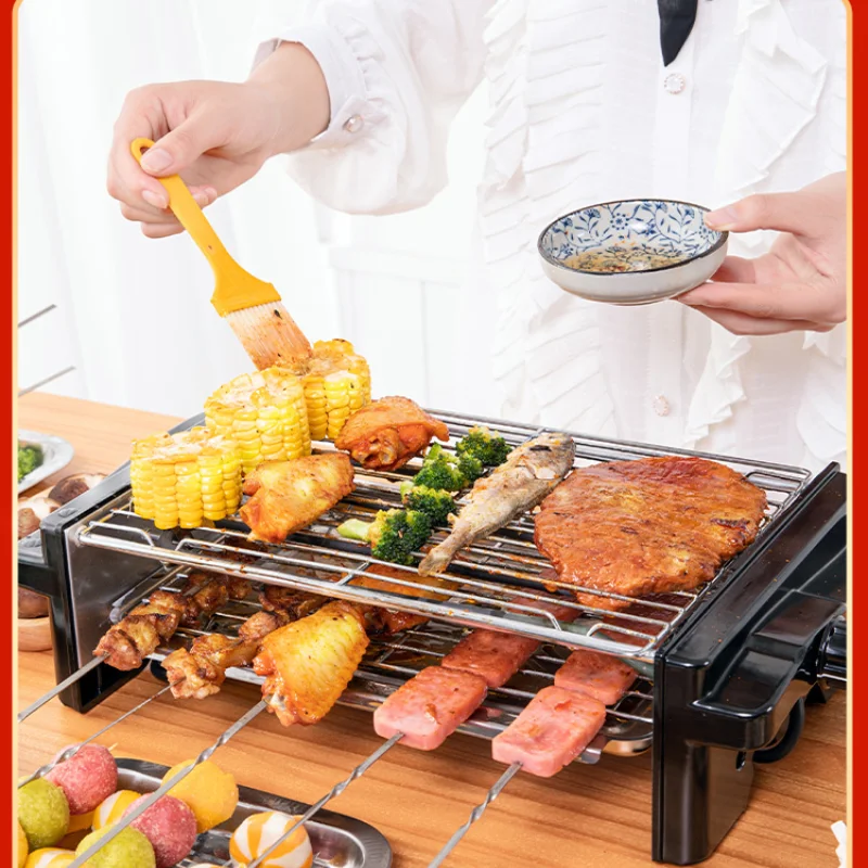 

Electric Barbecue Grill Smokeless Barbecue Grill Household Electric Oven Satay Indoor Barbecue Supplies Electric Baking Pan