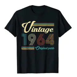 Vintage 1964 Original Parts Funny 56th Birthday Men Women T-Shirt Cotton T Shirt For Men Hip Hop Tshirts Normal Family