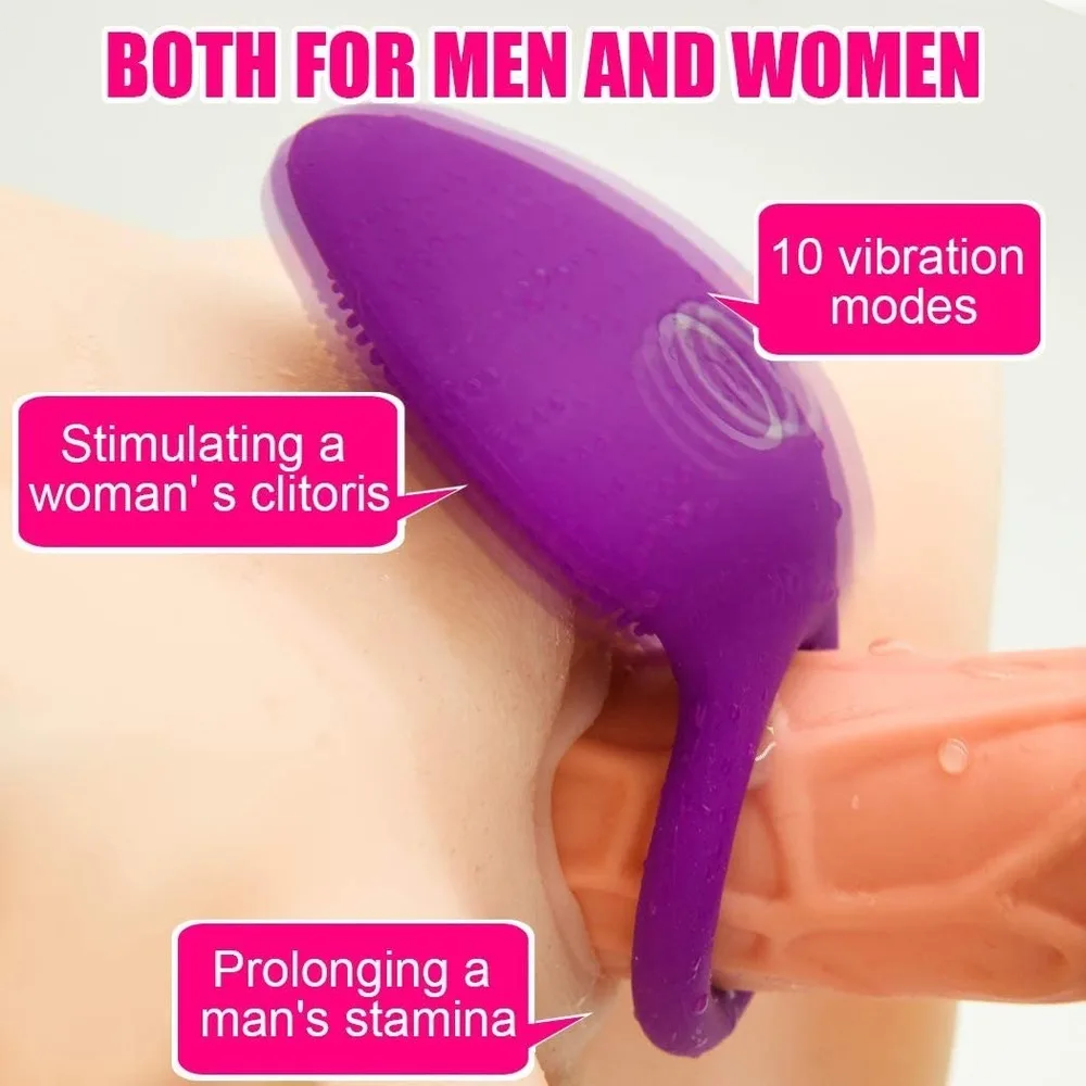 Cock Ring Sex Penis Adult Sex Toy for Couple Vibrating USB Penis Ring Delay Premature Ejaculation Lock Fine Ring Sex Toy for Men