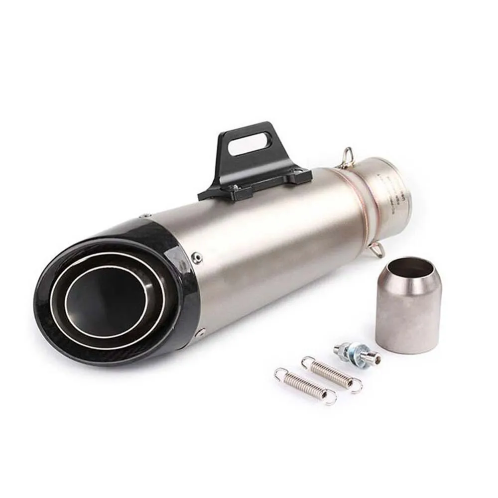 

TKOSM Motorcycle Exhaust Pipe 51mm 60 mm Inlet Tube Exhaust Pipe Stainless Steel with Laser Logo for S1000 for Kawasaki Z1000