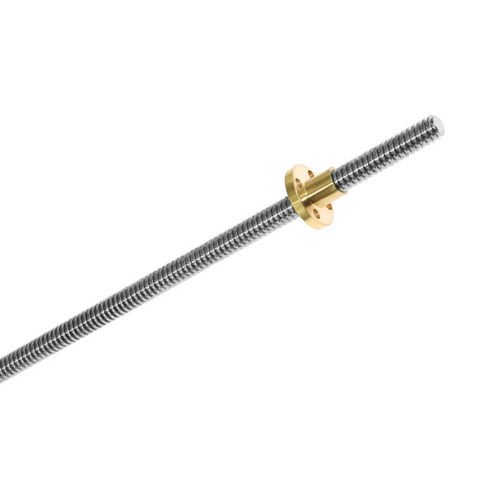 T8ตะกั่วสกรู Trapezoidal Rod Lead CNC 3D เครื่องพิมพ์1/2/4/8/10/12/14มม.ความยาว100มม.200มม.250มม.300มม.350มม.400มม.ทองแดงถั่ว