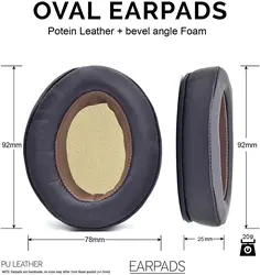 Momentum 2.0 Replacement Earpads Black Ear Pads Cushion Compatible with Sennheiser Momentum 2.0 (M2)Wireless Over Ear Headphones