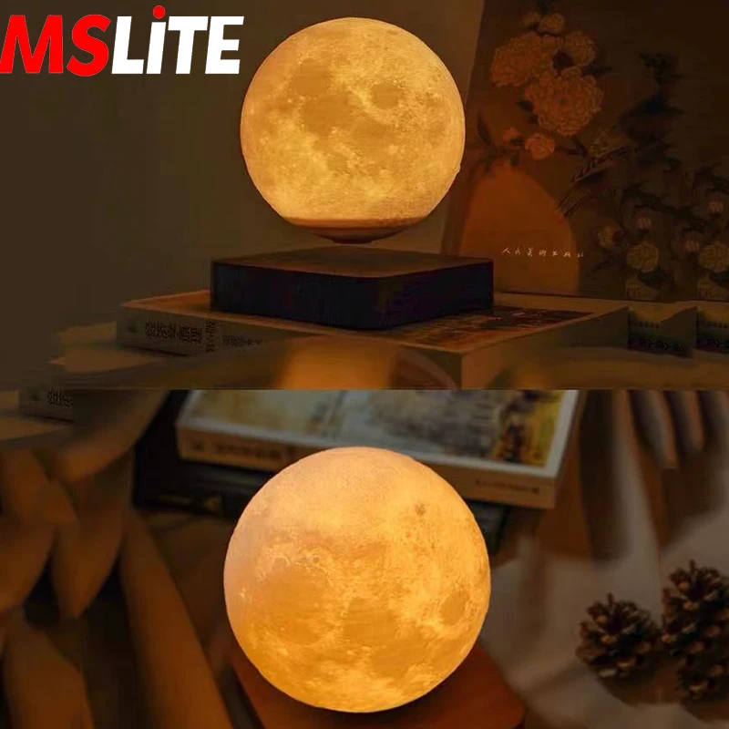 ホリデーフローティングムーンランプ磁気サスペンション月の夜の光自由にユニークなギフトホームデコレーション