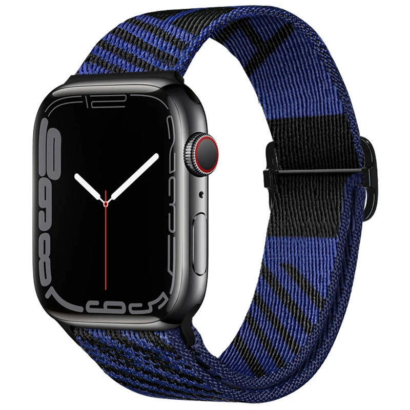 solo loop nylon band for apple watch 44mm 40mm 41mm 45mm 42mm 38mm original designer luxury bracelet iWatch series SE 6 7 strap