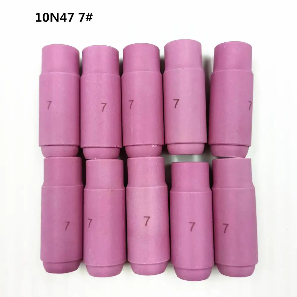 10N47 #7 TIG Nozzle Alumina Shield Cup For WP17 WP18 WP26 TIG Welding Torch 10pcs