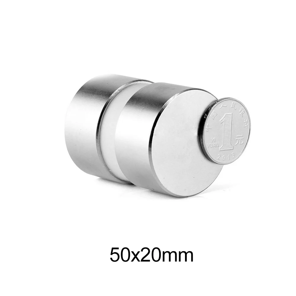 

1PC 50x20 mm Big Thick Disc Strong Powerful magnets 50mm X 20mm Round Neodymium Magnet 50x20mm N35 Rare Earth Magnet 50*20 mm