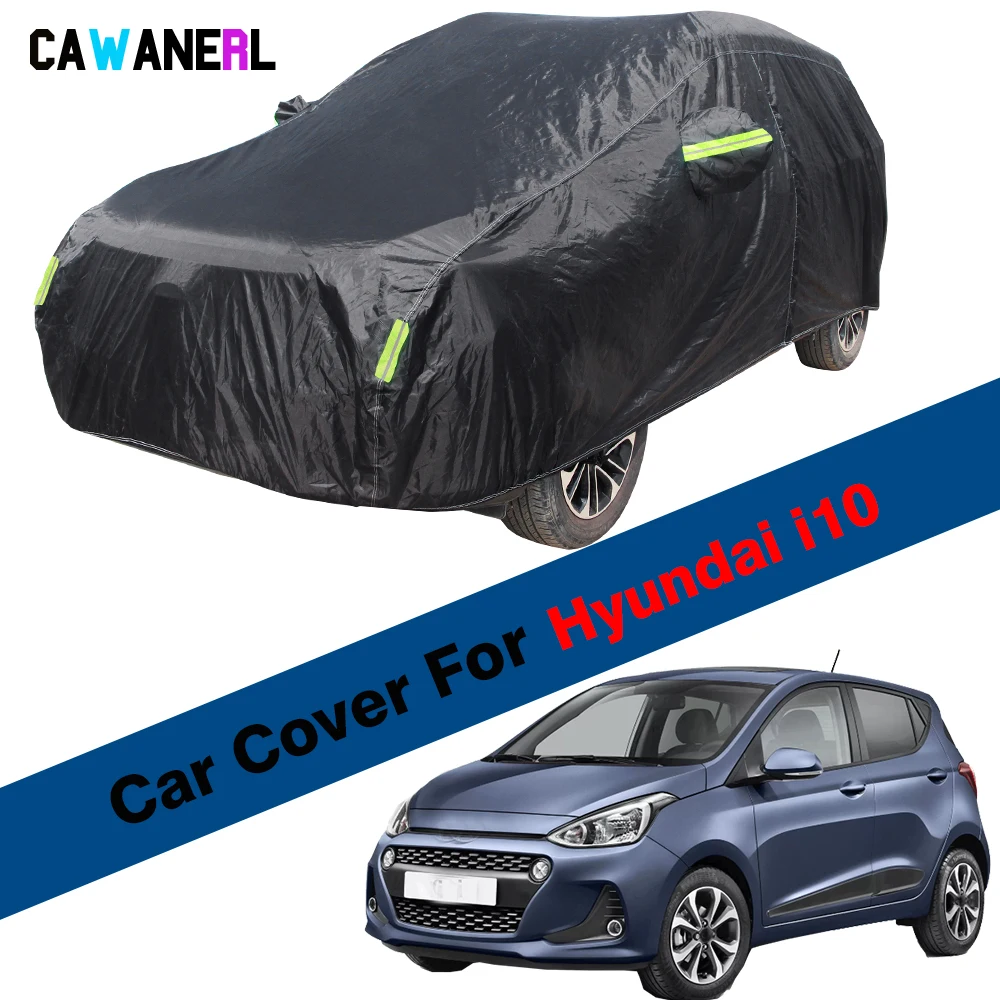 Waterproof Car Cover Outdoor Anti-UV Sun Shade Rain Snow Resistant Auto Cover Dustproof For Hyundai i10 Grand i10