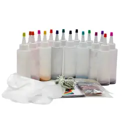 Tie-dye DIY Kit with Rubber Bands Gloves , Safe Non-toxic Shirt Fabric DIY Fashion Dye Kit Clothing Graffiti Dye Supplies