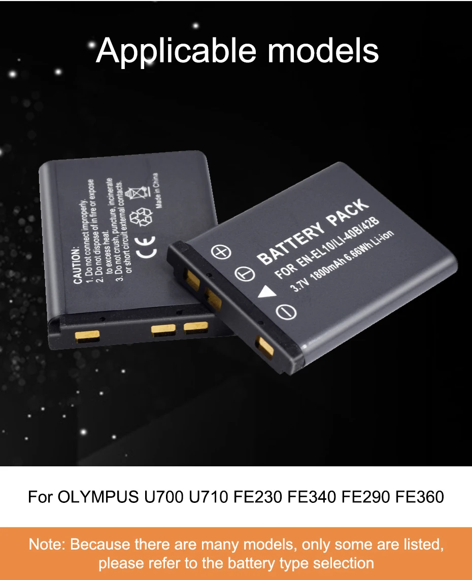 PALO1800mAh EN-EL-10/LI-40B/42B Li-ion bateria aparatu cyfrowego 3.7V akumulator litowo-jonowy do aparatu Nikon S220 S225 S3000 S5100 S4000 S520 itp.