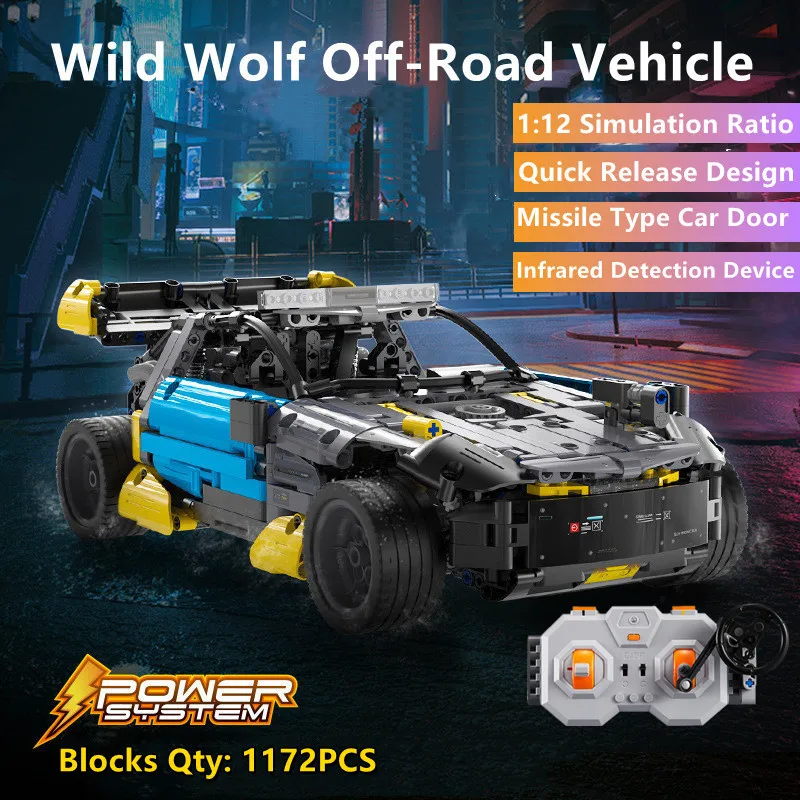 

DIY Puzzle Aassembly Remote Control Off-road Car Infrared Detection Device Independent Shock Absorber RC Blocks Truck Kids Toy