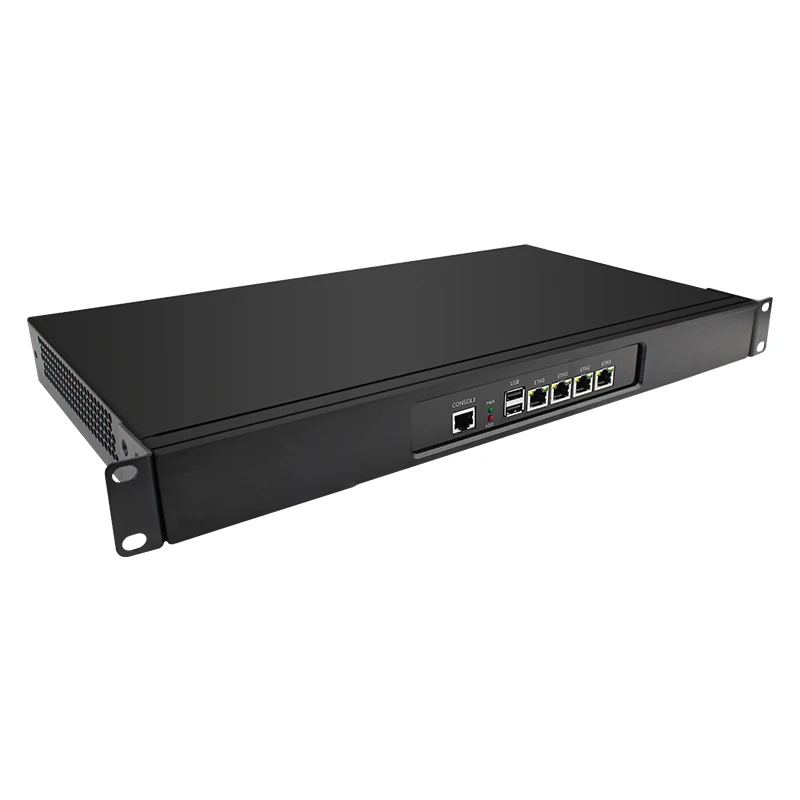 D2500 Fanless Zachte Router Industriële Computer 4 Gigabit Lan Laag Verbruik Thin Client Mini Pc Als Vpn Firewall Netwerk Server