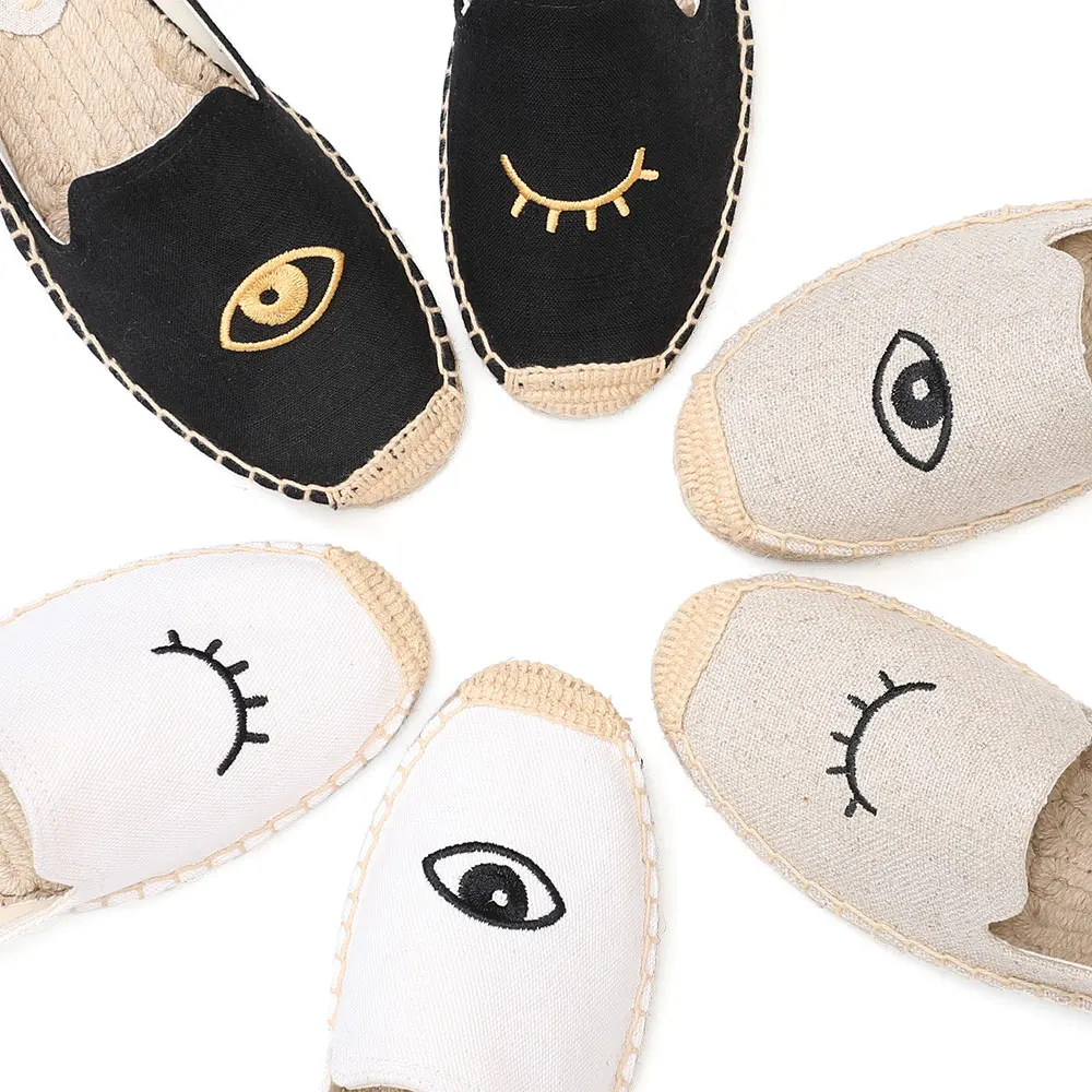 Espadrilles For Flat Promotion Ballet Flats Limited Hemp Cotton Fabric Sapatos Zapatillas Mujer Casual Tienda Soludos