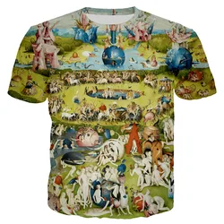 Männer T-shirt The Garden of Earthly Delights 3D Gedruckt Frauen Shirt Mode Kurzarm Pullover Paar Streetwear Tops