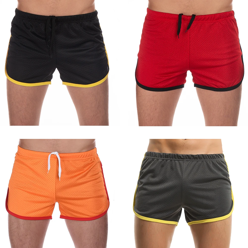 New Summer Men\'s Beach Shorts Casuals Quick Dry Sport Short Loose Mesh Elastic Waist Fitness Boys Pants Fashion Swimming Wear