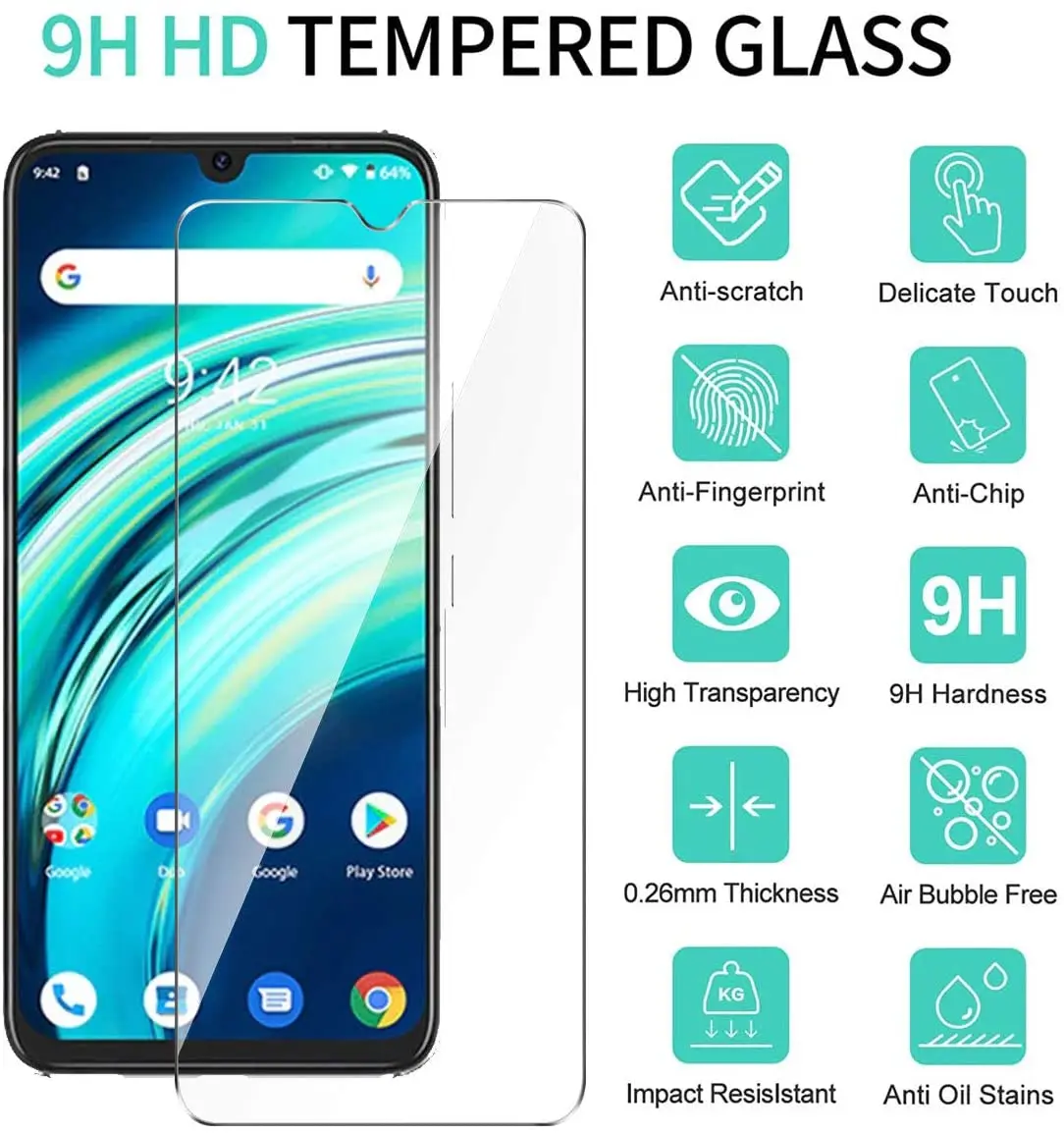 Tempered Glass For UMIDIGI Power F1 PLAY One Max Z2 A5 Pro Screen Protector For UMIDIGI F1 S3 Pro Z2 SE ONE PRO Protective Film