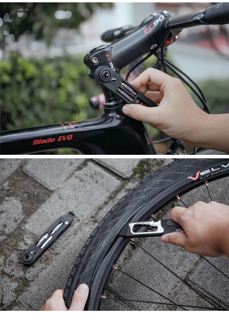 Bike Repair Tools Kit Bicycle Accessaries Portable Hex SpokeTyre Lever Allen Wrench Bits Compact Multitool Cycling Tools