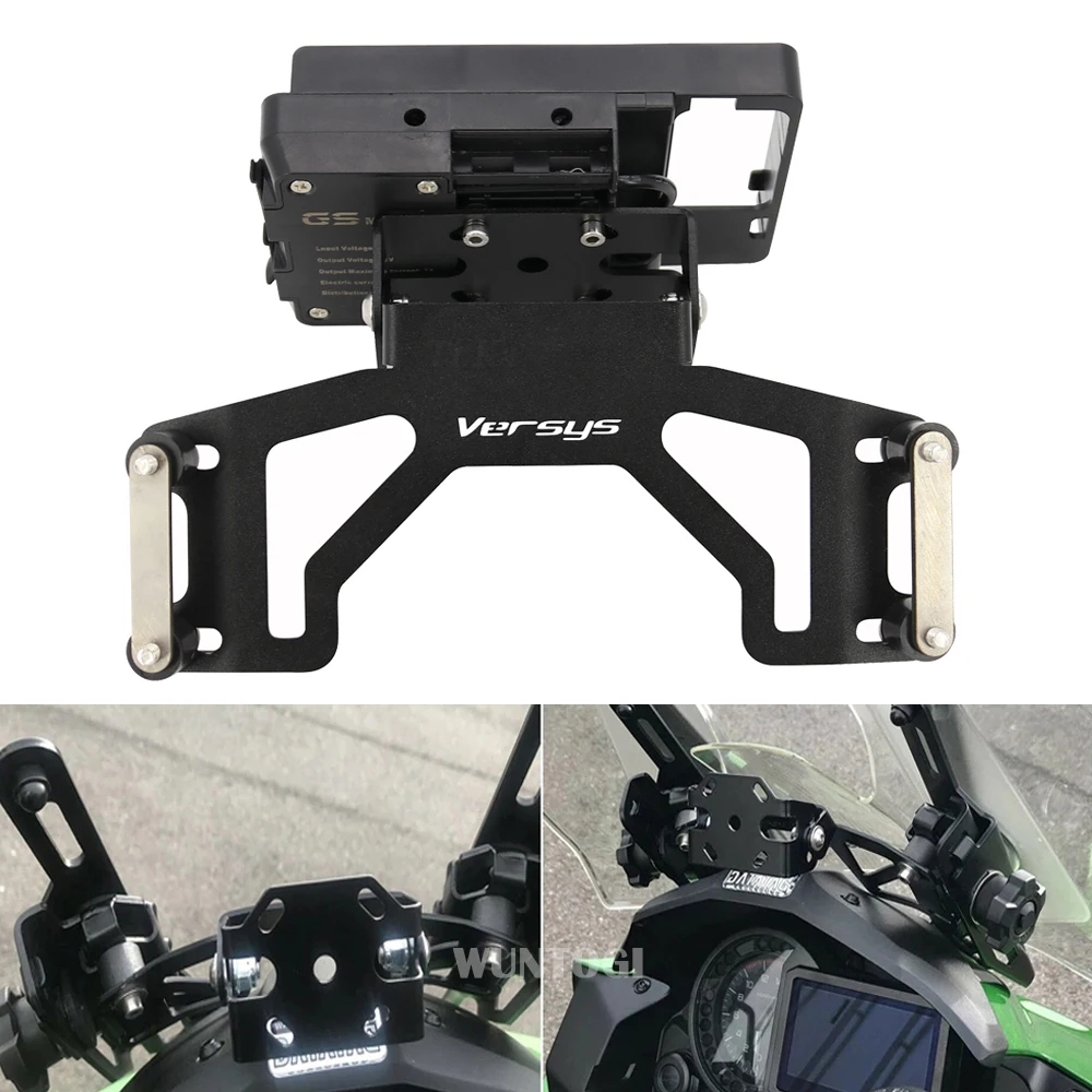 Motorcycle Front Phone Stand Holder Phone GPS Navigaton Plate Bracket for Kawasaki Versys 1000 Versys1000 2019 2020