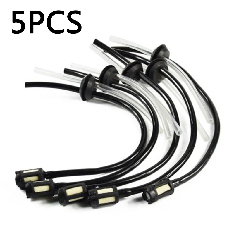 5pcs Fuel Hose Pipe Kit W/ Fuel Filter For 4 Stroke Trimmer Brushcutter Lawnmower Plastic+Rubber  Garden Power Tool Accessories