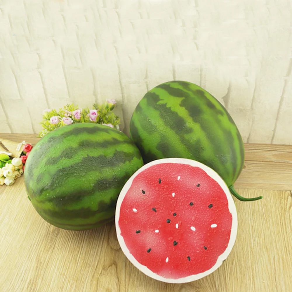 1pcs High imitation fake artificial watermelon Fruit&artificial plastic fake simulated watermelon fruit mode