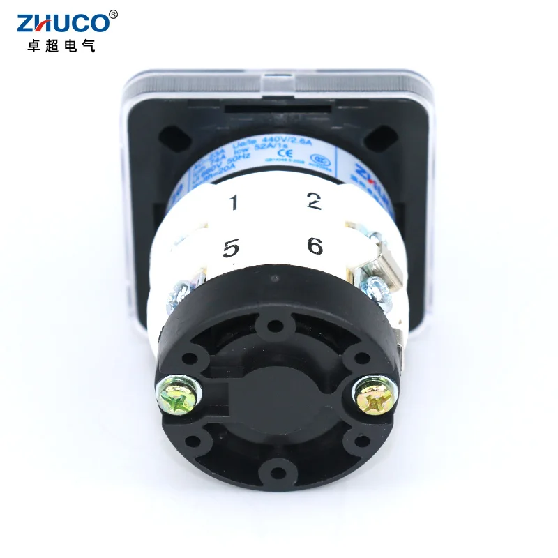 ZHUCO SZL9-20/0-3.2  20A 4 Position 2 Pole Electric Welder/Ultrasonic Universal Changeover Cam Switch  Panel Mounting  Switches