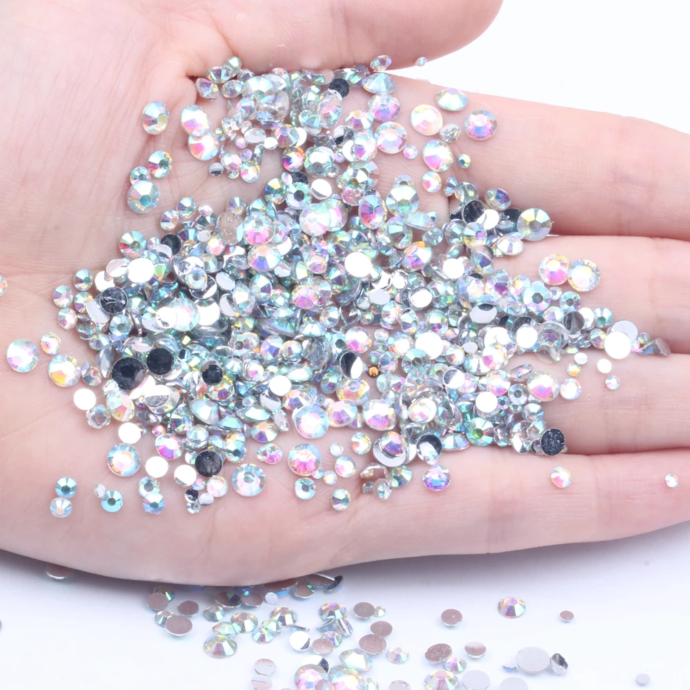 

Resin Rhinestones 50000pcs 3mm Flatback Normal Colors Round Glue On Diamonds DIY Nails Art Supplies