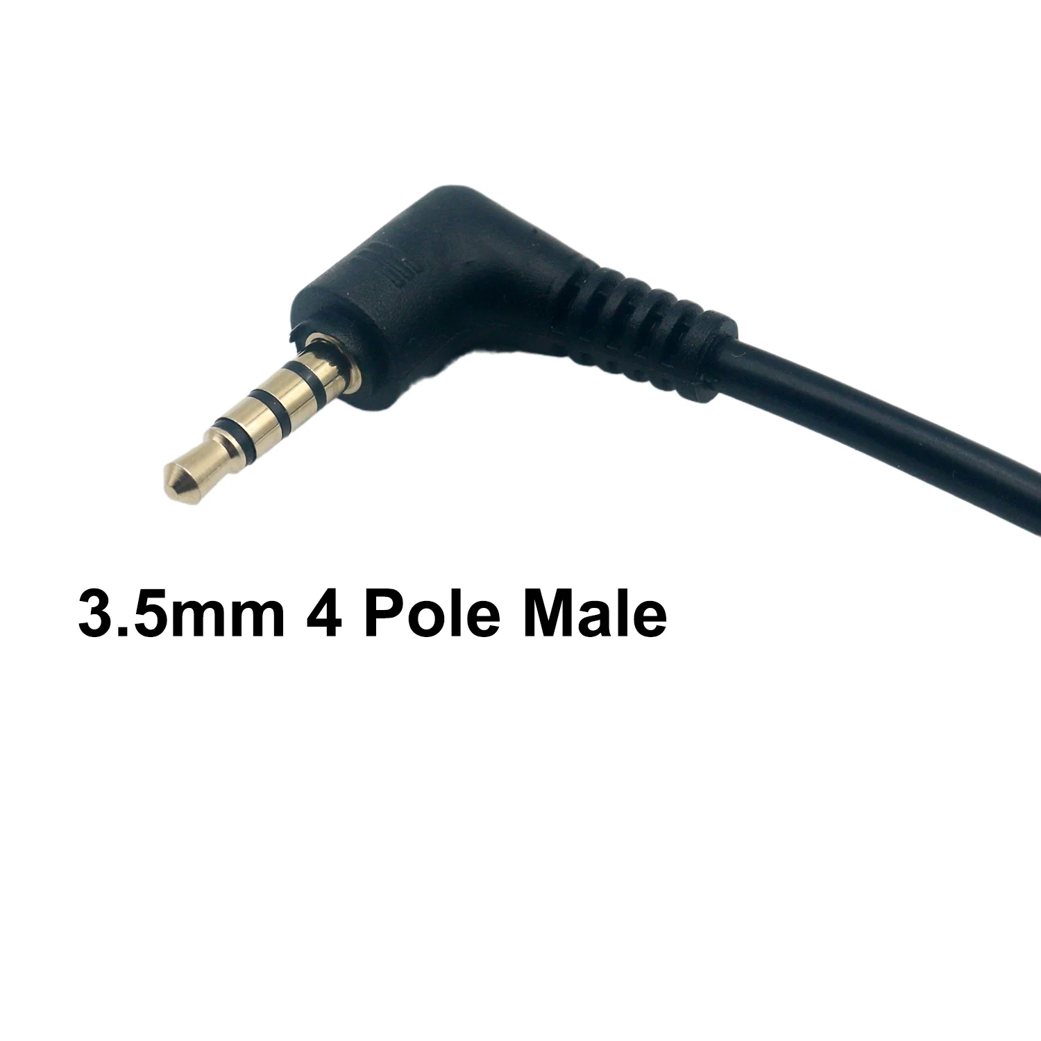 1pc 90 Degree Right Angle 3.5mm 4 Pole Male to 2.5mm 3 Pole Male Headset Stereo Audio Aux Extender Adapter Jack Cable 20cm