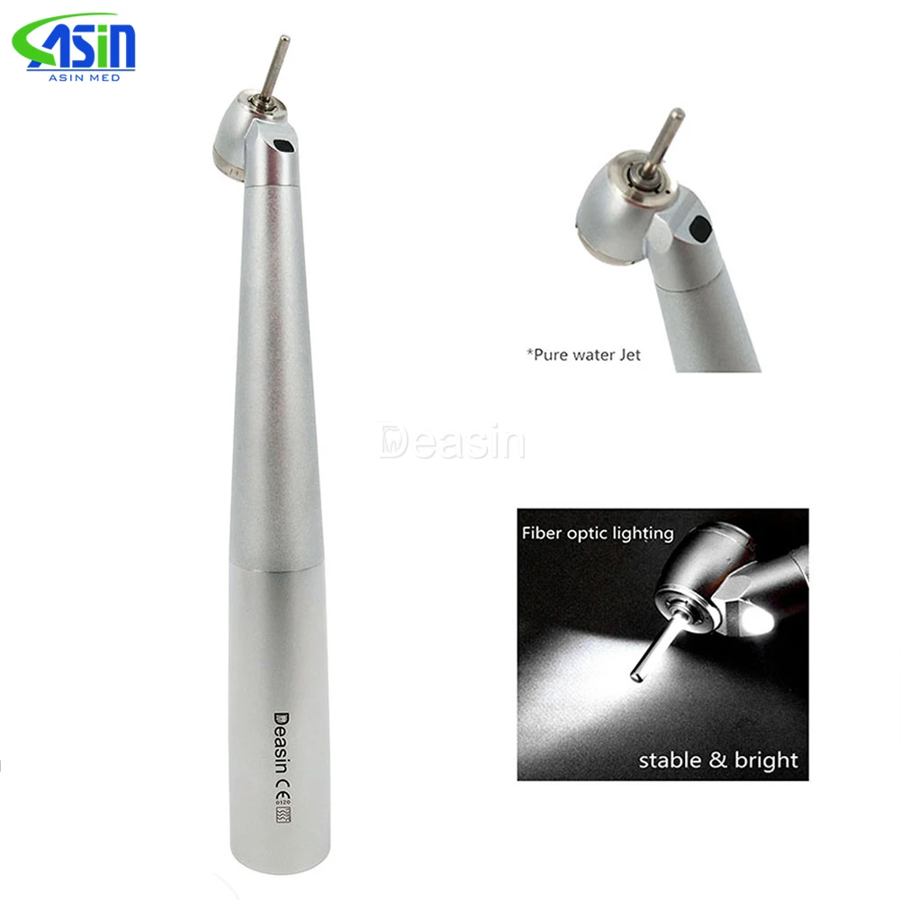 1 pcs Dental 45 Degree Fiber Optic Handpiece Quick Connect Handpiece LED