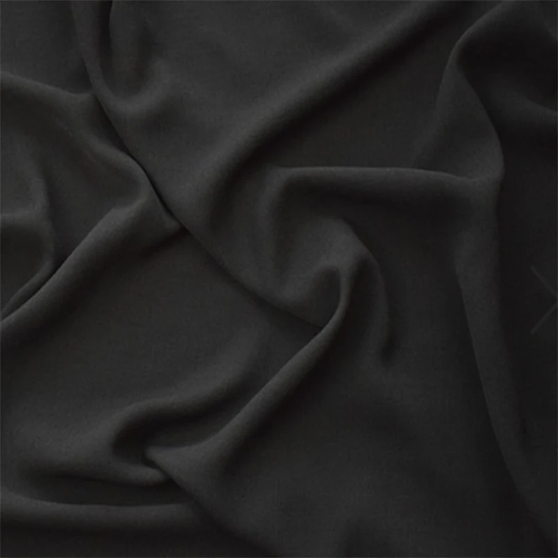 High quality Black chiffon fabric for dress curtain table cloth upholstery patchwork diy cloth