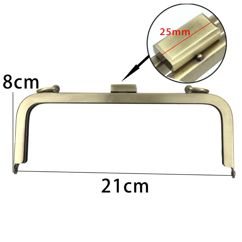 21cm purse frame metal clasp for bag accessories mouth Golden Bronze Silver knurling 2pcs/lot