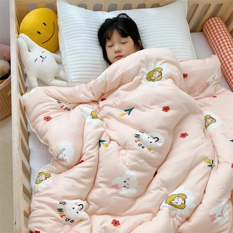 120*150cm 150*200cm Baby Warm Sleeping Quilt Blanket Autumn Winter Thick Bedding Quilt Plus Thick Winter Warm Sleeping Quilt