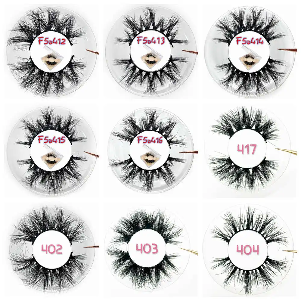 Mikiwi Free Logo 50 pairs 20mm 5D Mink Lashes Wholesale Dramatic Mink Lashes Bulk Custom Private label Fluffy lashes