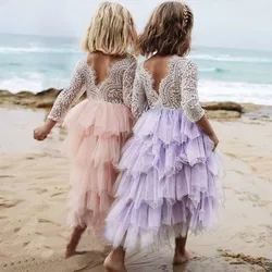 Little Girl Elegant Princess Dress Baby Children's Clothing Tutu Kids Dresses for Girls Clothes Wedding Party Gown Vestidos