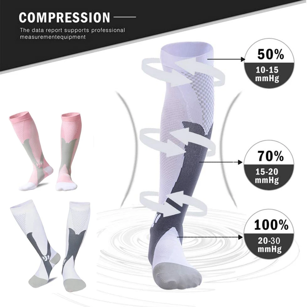 Brothock Compression Socks for Women & Men Presure Running Athletic Nursing Flight Travel Crossfit Curing Varicose Veins Socks